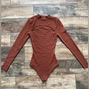 GB RUST CUTOUT LONG SLEEVE BODYSUIT XS